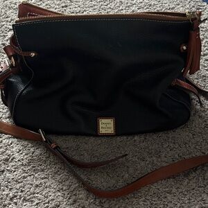 Dooney & Bourke Black and Tan Crossbody Bag